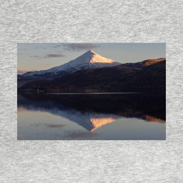 'Evening Light, on Schiehallion', The Fairy Mountain, Kinloch Rannoch, Perthshire. by mucklepawprint